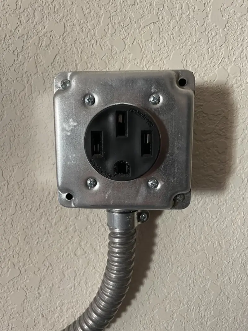 NEMA 14-50 outlet installed for Electrical Panel Upgrade in Lake Arbor